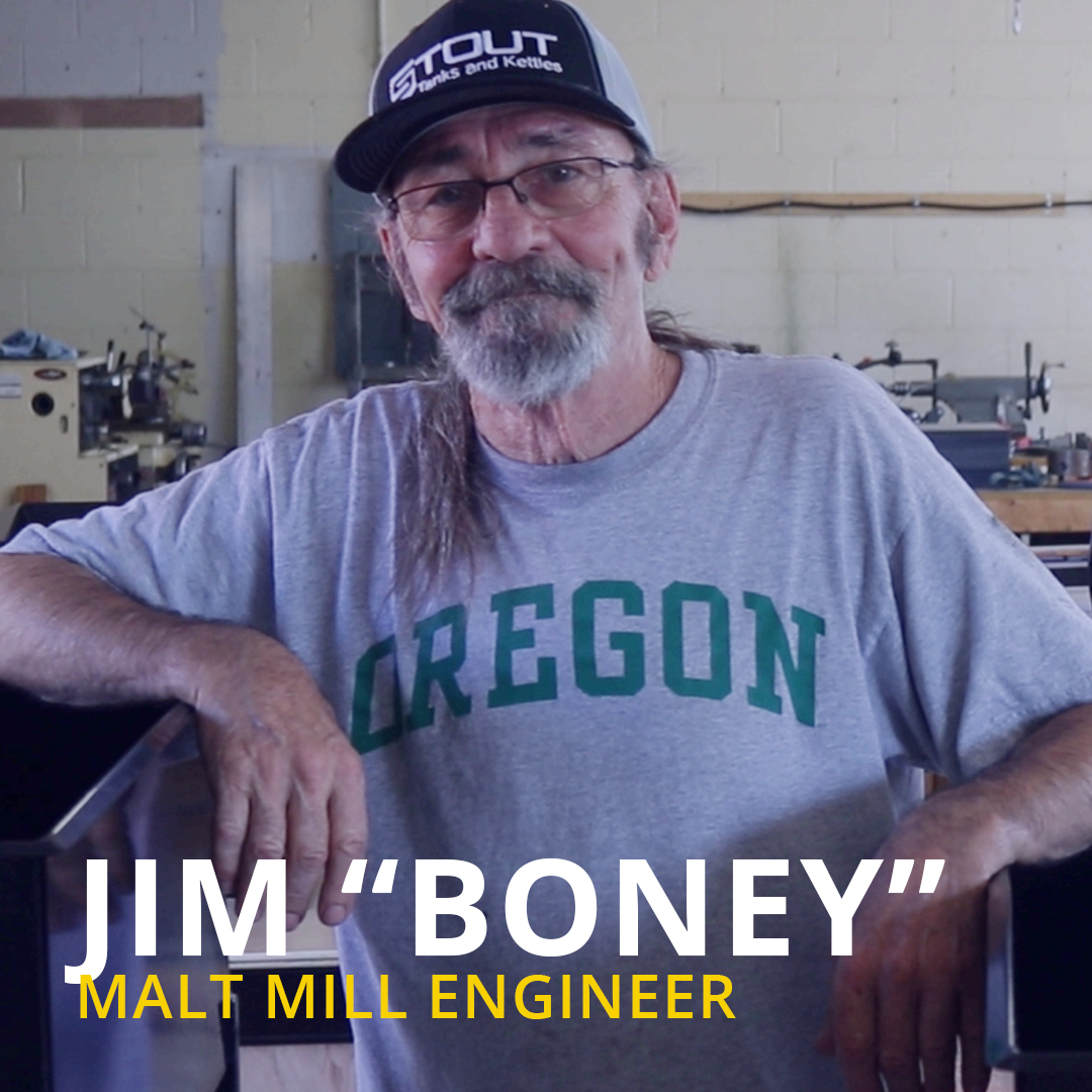 A photograph of Jim Boney, the Malt Mill Engineer at Stout Tanks and Kettles