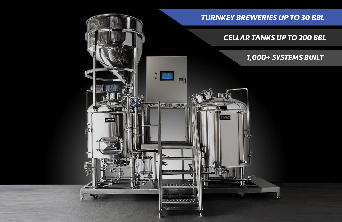 Commercial brewing equipment for sale from Stout Tanks and Kettles