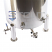 Bottom view of a non-jacketed 5 BBL Brite Tank from Stout Tanks and Kettles