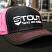 Stout Tanks and Kettles swag trucker hat - Pink Mesh - Profile View