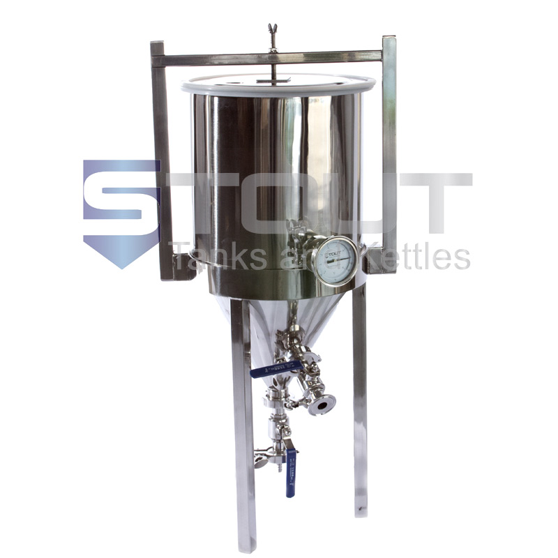 Conical Fermenter for Homebrew/Wine/Brewing Pro Grade Stainless 8 or 13 Gal 