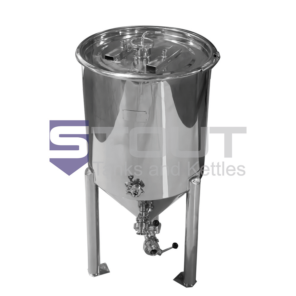 Fermentation tank Home Brew Fermenter with cooling coil Craft beer  stainless steel conical fermenter 9 gallon