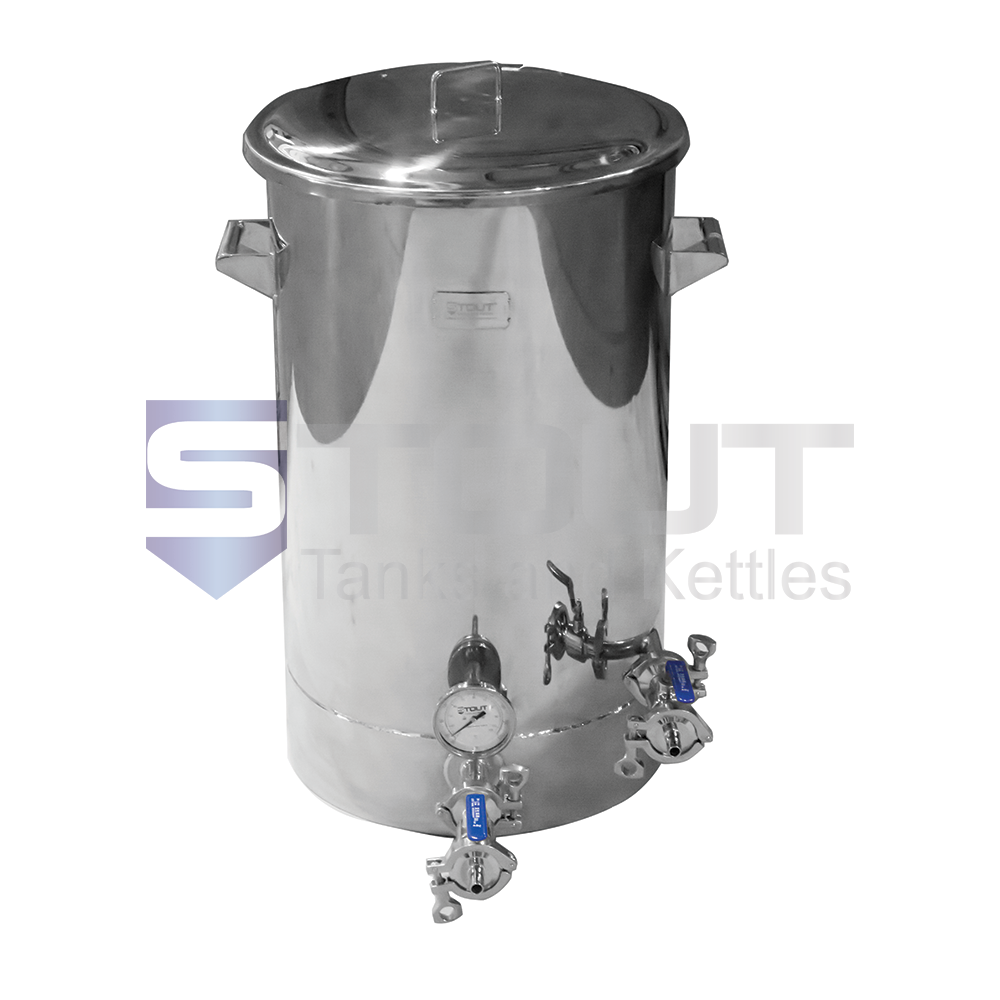 20 Gallon Hot Liquor Tank - with Tangential, Laser Marks, Thermowel (Electric) 