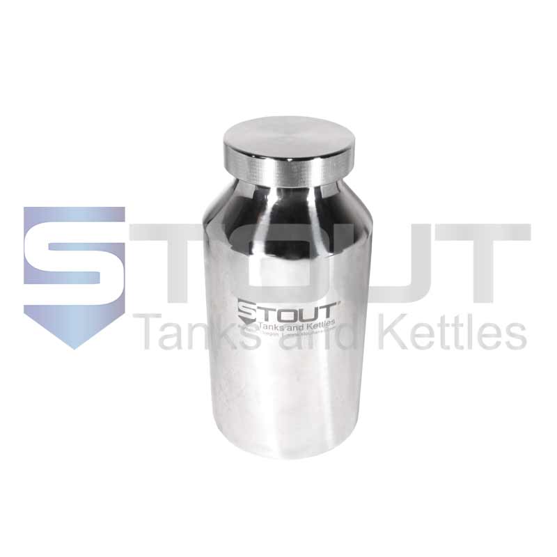 2 Liter (0.5 Gal) Stainless Steel Container | Screw on Lid (316SS)