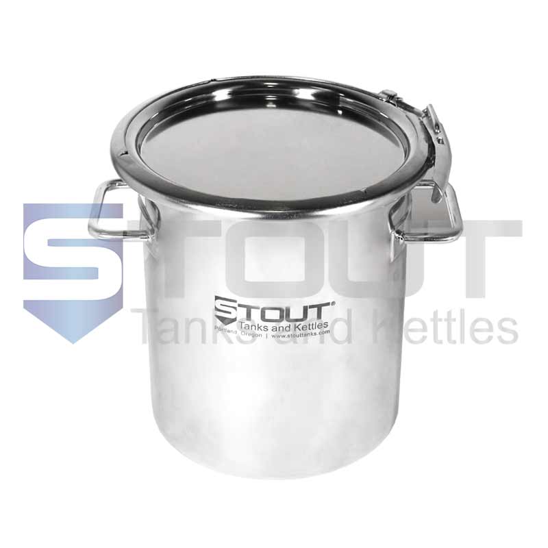 15 Liter (4 Gal) Stainless Drum | Ring Clamp Lid (316SS)
