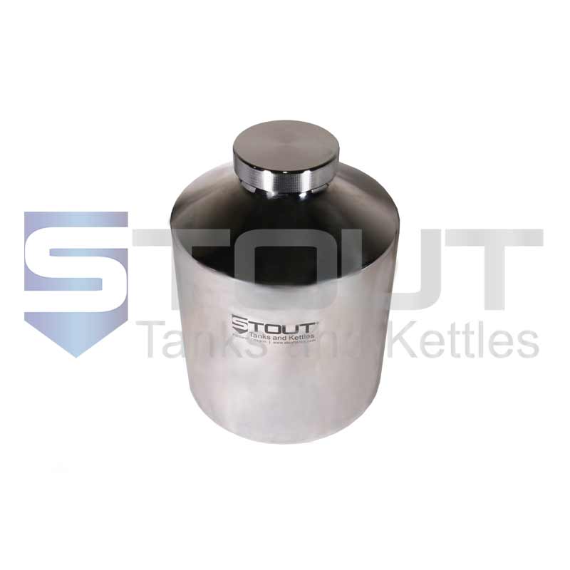 15 Liter (4 Gal) Stainless Steel Container | Screw on Lid (316SS)