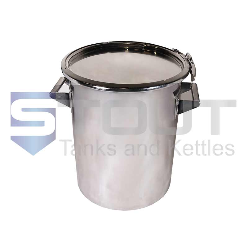 100 Liter (26 Gal) Stainless Drum | Ring Clamp Lid (316SS)
