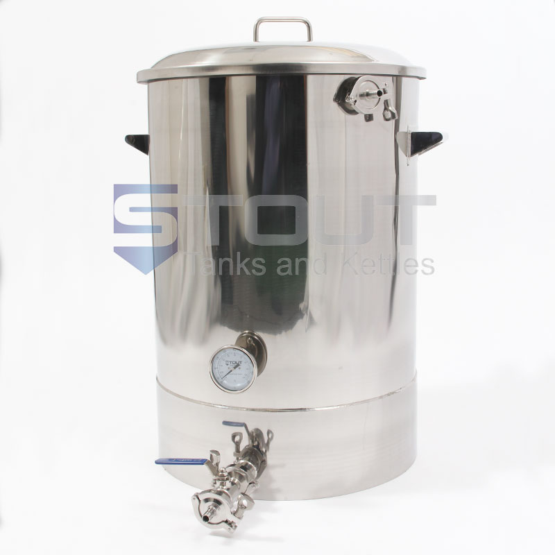 20 Gallon Mash Tun (with Recirculating Fitting, Bottom Outlet)