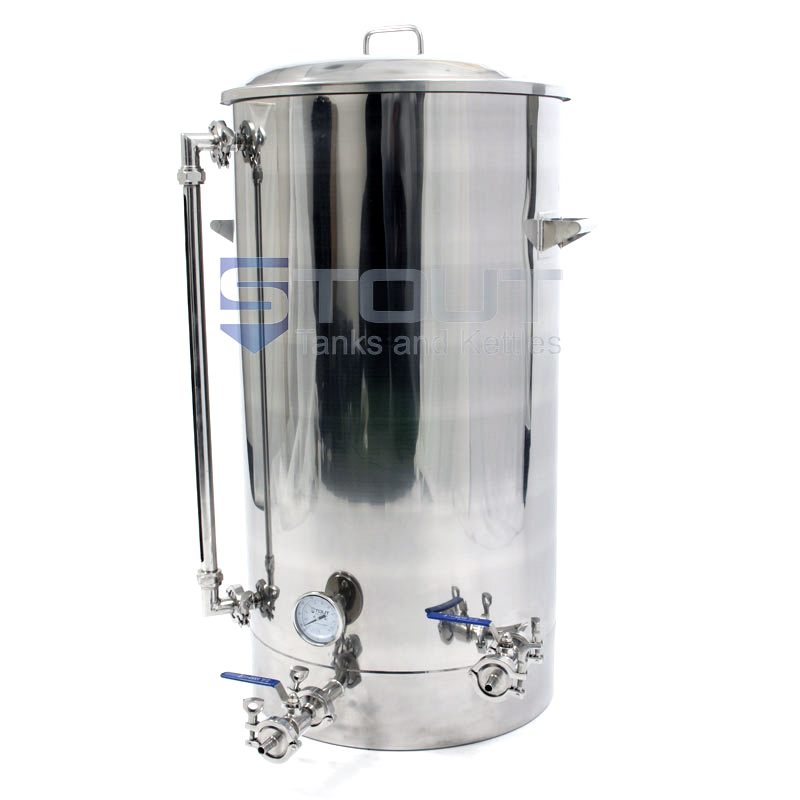 45 Gallon Brew Kettle - Tangential Inlet, Sight Glass (Direct Fire)