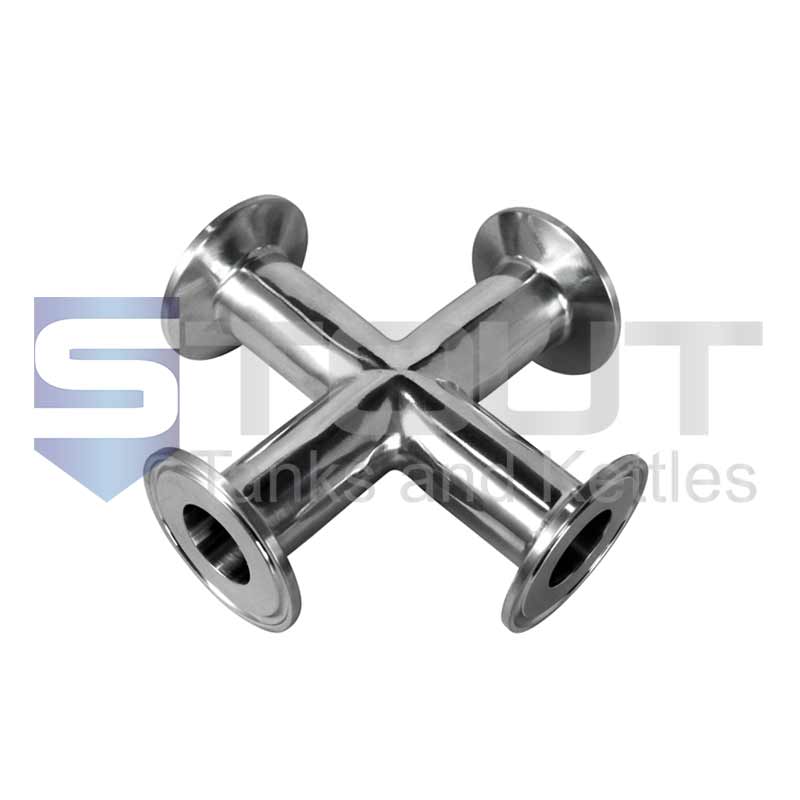  Cross Fitting | 1" Tri Clamp (304SS)