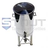1 BBL Mash Tun (with 3 Recirculating Fittings, Bottom Outlet and Legs)