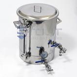 10 Gallon Brew Kettle - with Tangential Inlet, Sight Glass (Direct Fire)