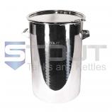 75 Liter (20 Gal) Stainless Drum | Ring Clamp Lid (316SS)