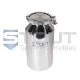 5 Liter (1.3 Gal) Stainless Steel Container | Tri Clamp Lid (316SS)