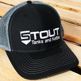 Stout Tanks Trucker Hat - Black with Charcoal Nylon Mesh
