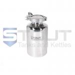 1 Liter Stainless Steel Bottle | Tri Clamp Lid (316SS) - SAFELY STORE LIQUIDS, HOP PELLETS, ETC.