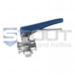 Butterfly Valve | 1.5" Tri Clamp, Trigger Handle (EPDM, 304SS)
